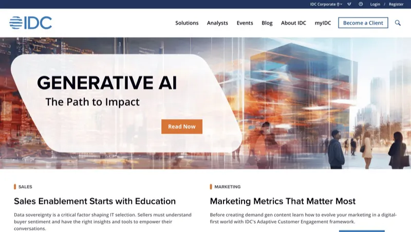 International Data Corporation screenshot